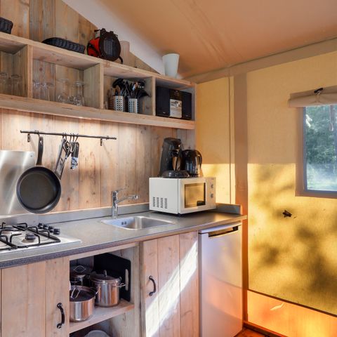 Canvas and wooden tent 6 persons - 6ST