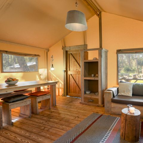 Canvas and wooden tent 6 persons - 6ST