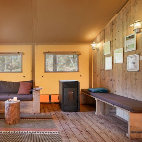 Canvas and wooden tent 6 persons - 6ST