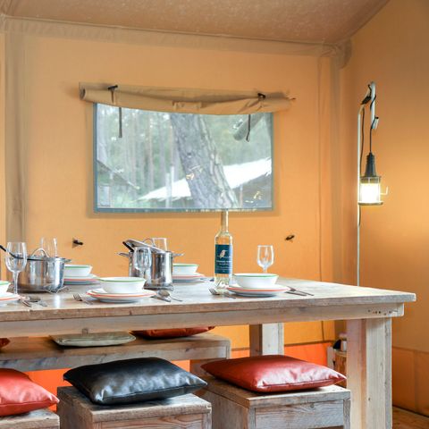 Canvas and wooden tent 6 persons - 6ST