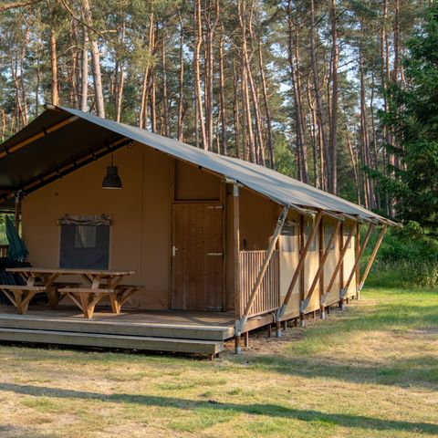 Canvas and wooden tent 6 persons - 6ST