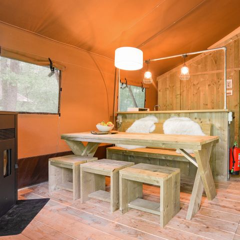 Canvas and wooden tent 6 persons - 6ST