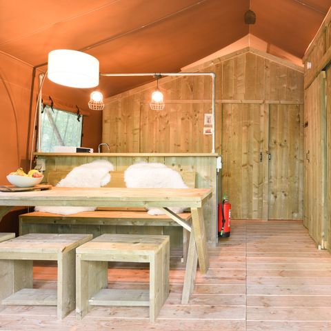 Canvas and wooden tent 6 persons - 6ST