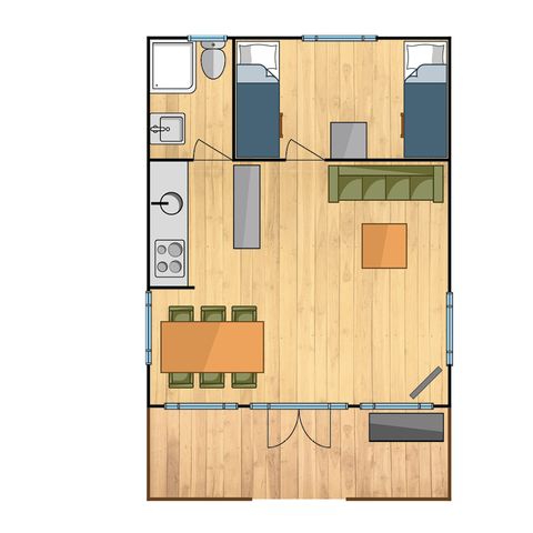 House 6 persons - Cottage Cowboy (max. 2 adults)
