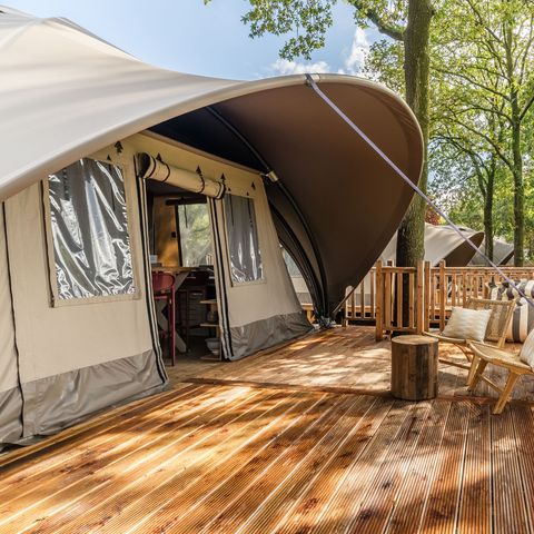 Canvas and wooden tent 4 persons - 2-4 persoons glamping tent