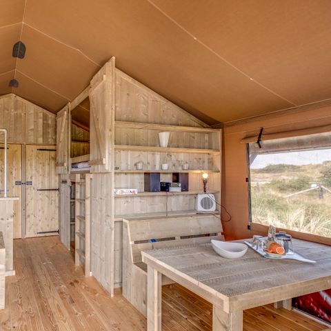 CANVAS AND WOOD TENT 6 people - 6-person safari tent