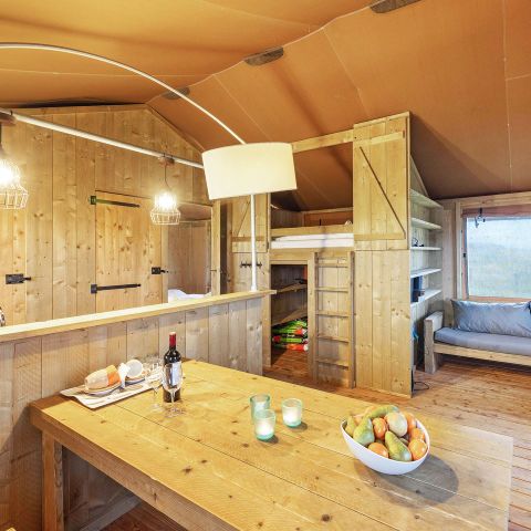 CANVAS AND WOOD TENT 6 people - 6-person safari tent