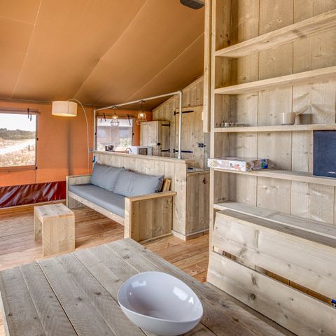 CANVAS AND WOOD TENT 6 people - 6-person safari tent