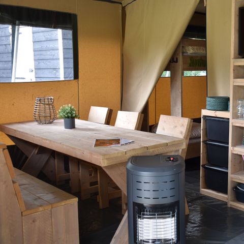 Canvas and wooden tent 6 persons - Family lodge