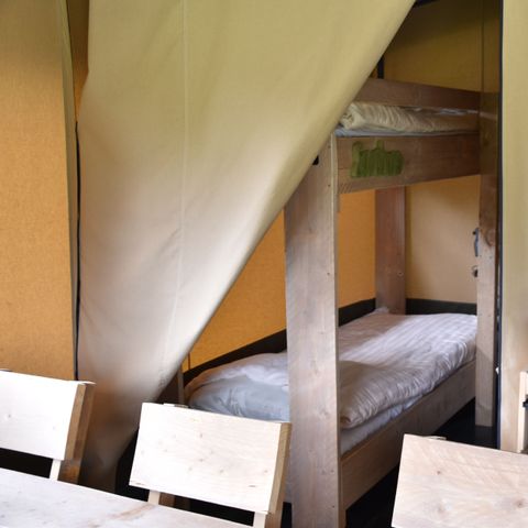 Canvas and wooden tent 6 persons - Family lodge