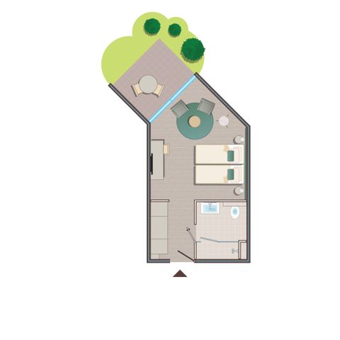 BEDROOM 2 people - Hotel room BS1301