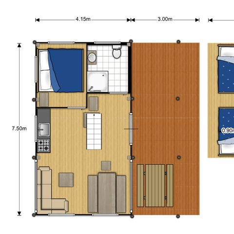 Tent 5 persons - Lodge Tent (max. 4 adults)