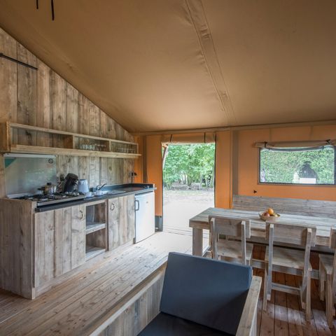 Canvas and wooden tent 6 persons - 6B