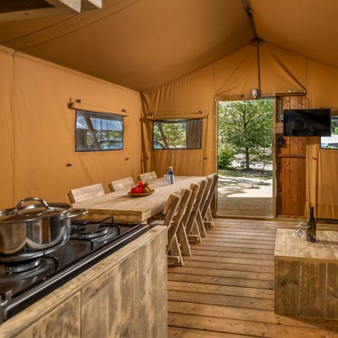 Canvas and wooden tent 6 persons - 6A