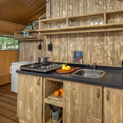 Canvas and wooden tent 6 persons - 6A