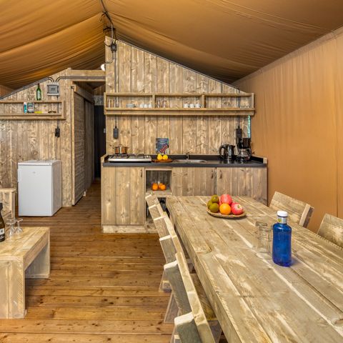 Canvas and wooden tent 6 persons - 6A