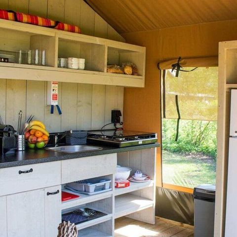 Canvas and wooden tent 6 persons - XL