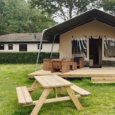 Canvas and wooden tent 6 persons - Safari tent 6