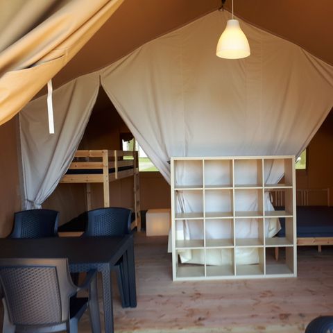 Canvas and wooden tent 6 persons - Safari tent