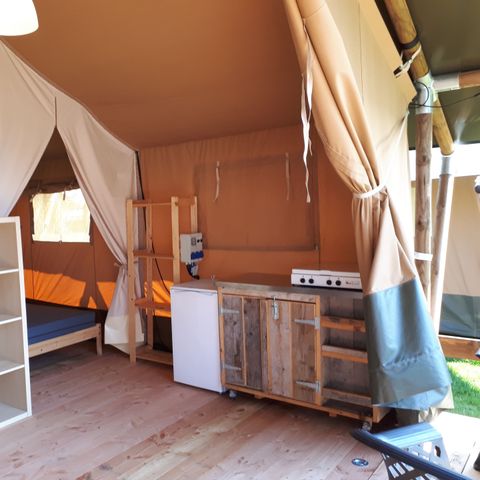 Canvas and wooden tent 6 persons - Safari tent