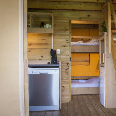 Canvas and wooden tent 4 persons - Luxury Safari lodge