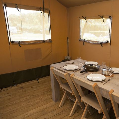 Canvas and wooden tent 6 persons - Luxury