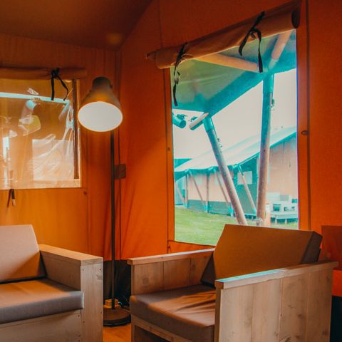 Canvas and wooden tent 6 persons - Safari cottage