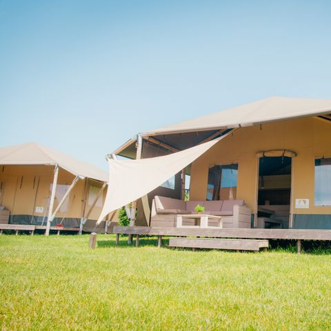 CANVAS AND WOOD TENT 6 people - Safari cottage