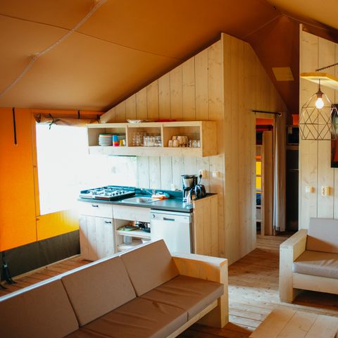 CANVAS AND WOOD TENT 12 people - Safari Villa