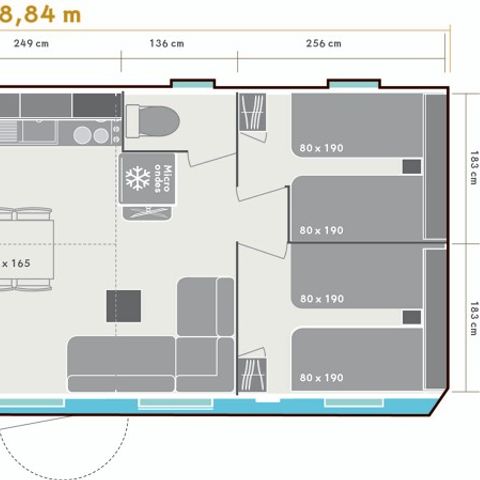 LODGE 6 people - Veranda lodge L
