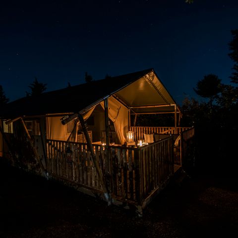 Canvas and wooden tent 2 persons - Glamping tent