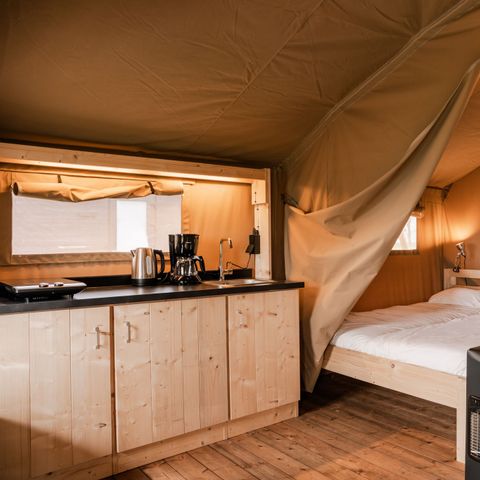 Canvas and wooden tent 2 persons - Glamping tent