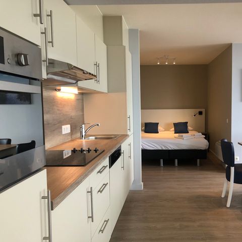 APARTMENT 6 people - Comfort | Bedroom - Sleeping area - Sofa bed | Balcony - Sea view