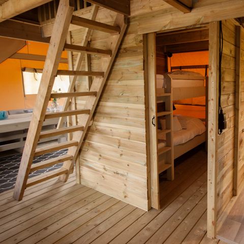 Canvas and wooden tent 8 persons - Sea buckthorn