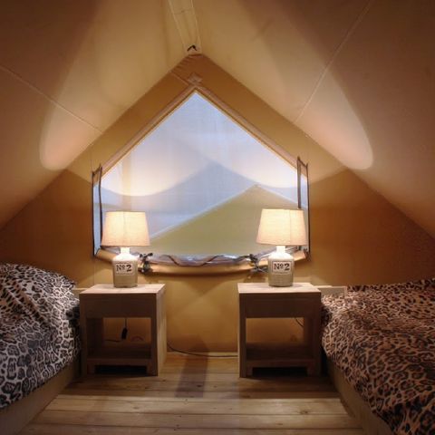 Canvas and wooden tent 8 persons - Sea buckthorn