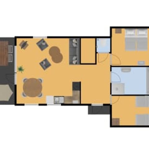 BUNGALOW 4 people - Bungalow de Wulp