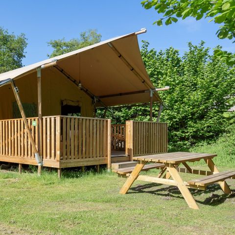 Canvas and wooden tent 5 persons - Castor