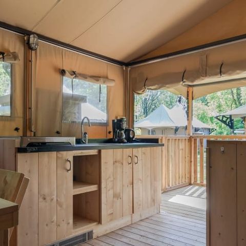 Canvas and wooden tent 4 persons - Neptune