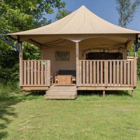 Canvas and wooden tent 4 persons - Neptune