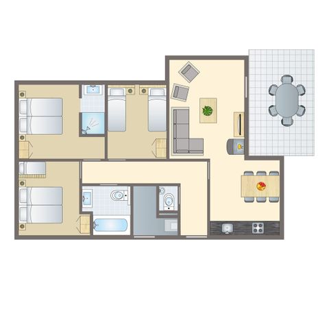 Bungalow 6 persons - 6C2