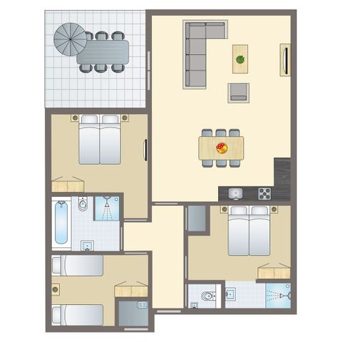 Bungalow 6 persons - 6C