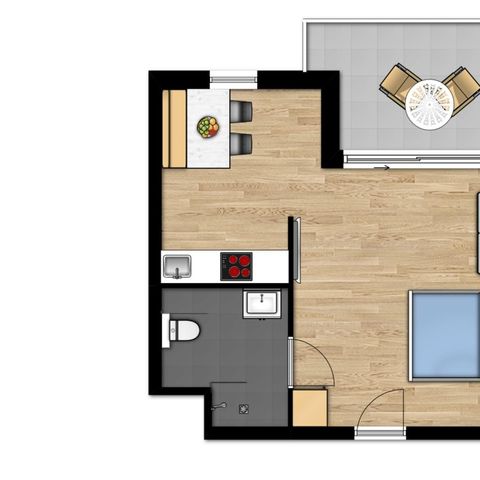 Apartment 2 persons - Accessible studio
