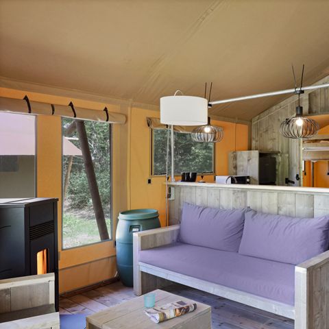Canvas and wooden tent 6 persons - 6ST