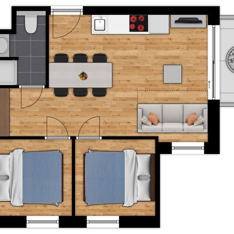 APARTMENT 6 people - Spacious suite