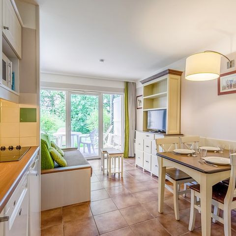 Studio 3 persons - 1 sleeping - Alcove - Terrace or balcony - Garden Level - Quartier de Hameau district