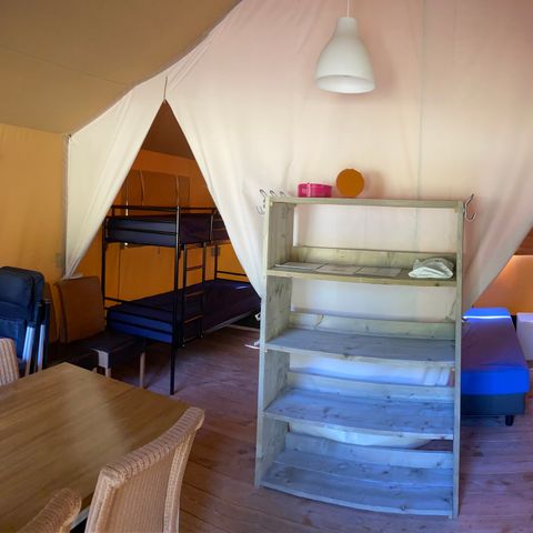 Canvas and wooden tent 6 persons
