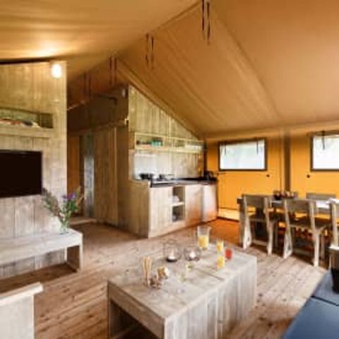 Canvas and wooden tent 6 persons - Safaritent