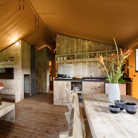 Canvas and wooden tent 6 persons - Safaritent