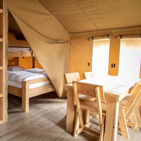 Canvas and wooden tent 5 persons - Safari tent