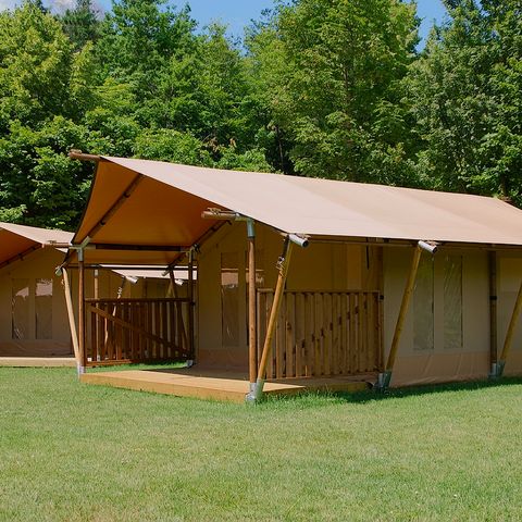 Canvas and wooden tent 5 persons - Safari tent